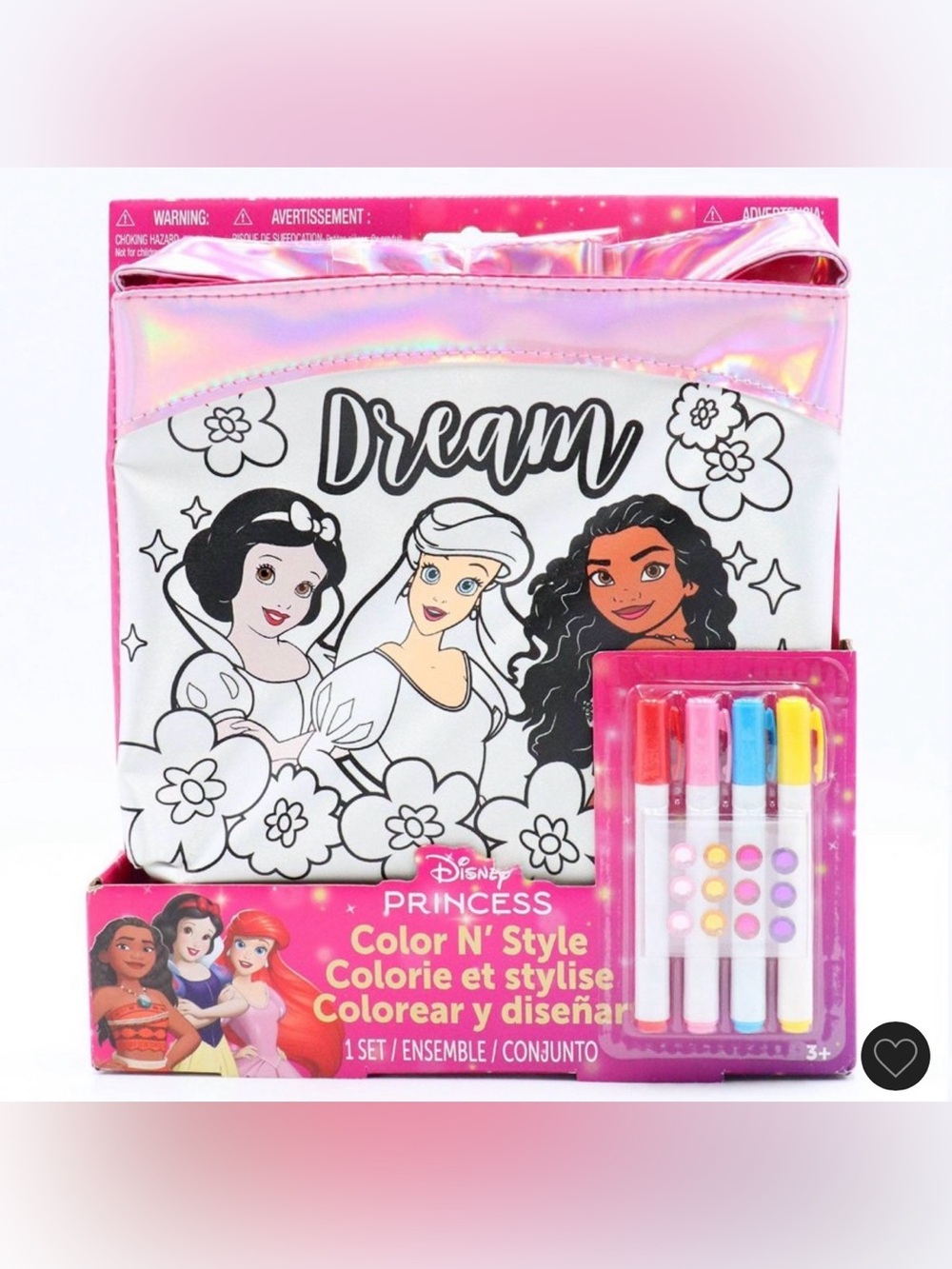 Disney Princess Color in Style Purse - NWT - 6 Piece Kit - New! No Cancels